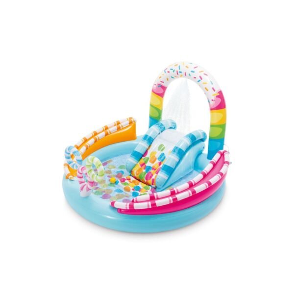 Centro de juegos hinchable agua INTEX golosinas con tobogán, juegos de bolas y difusor - Imagen 4