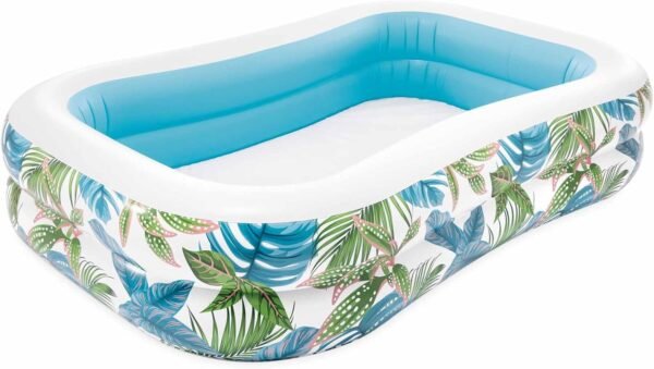 Piscina Hinchable Tropical con Estampado de Hojas — 229x152x48 cm | 600 L - Imagen 2