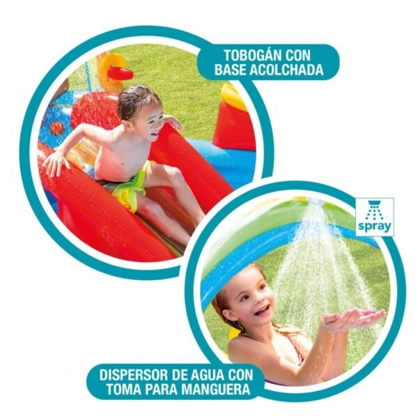 CENTRO JUEGOS HINCHABLE INTEX ARCOIRIS 297X193X135 CM - 428L - Imagen 3