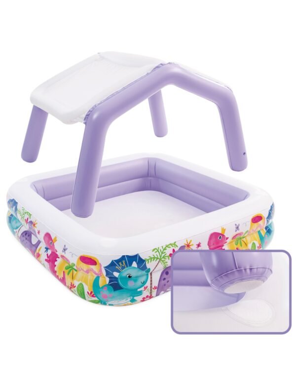 Piscina Hinchable INTEX® con Toldo Desmontable — 157x157x122 cm | 295 L - Imagen 4