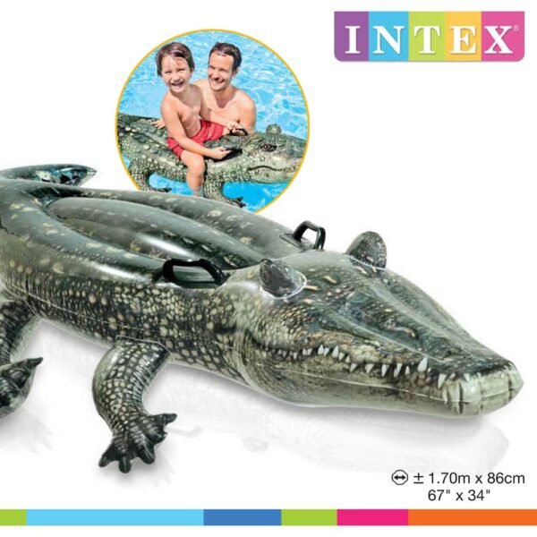 Montable Inflable Cocodrilo Impresión Realista INTEX® - Imagen 2