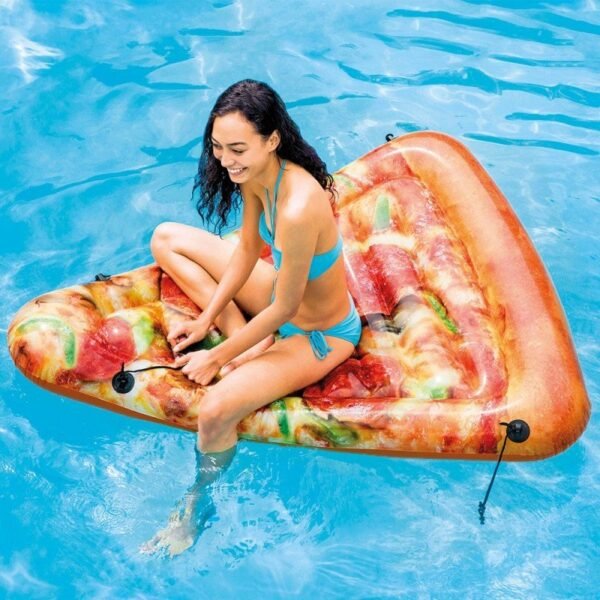 Colchoneta Inflable Trozo de Pizza INTEX® — Impresión Realista y Enganchable