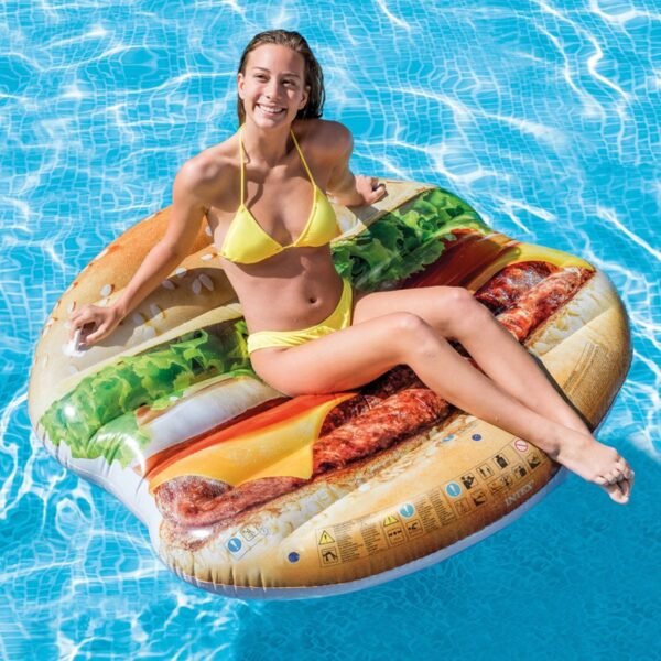 Colchoneta Inflable Hamburguesa INTEX® — Impresión Realista