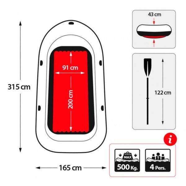 Barca hinchable INTEX® Excursion 4 – Sport Series 351x165x43 cm - Imagen 4